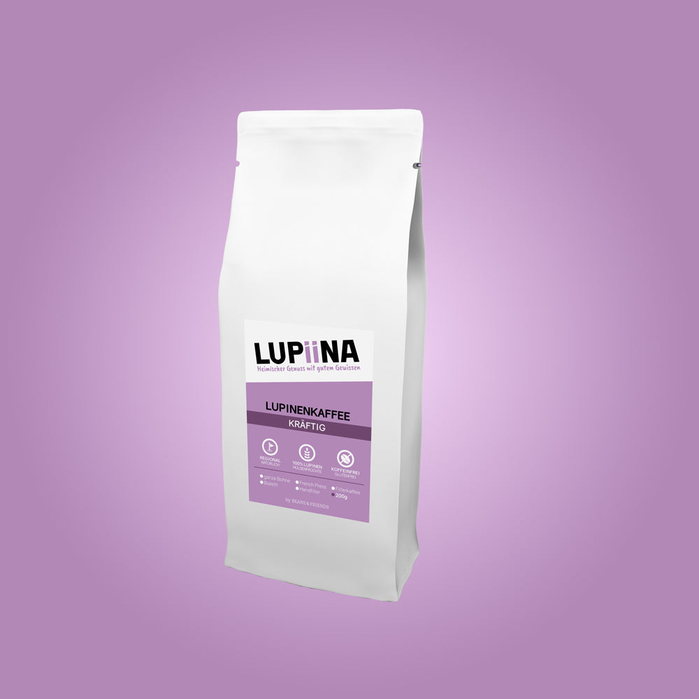 Lupiina Kräftig von Beans & Friends – 100 % Lupinenkaffee mit malziger Aromatik und feinen Nussnoten