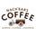 „Nachbars-Coffee Logo – Weißes Logo mit brauner Schrift und Coffeebike, Wiederverkäufer und Kaffeepartner.“