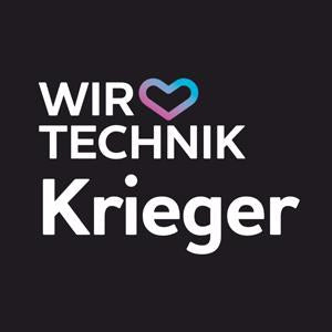 „Krieger Maschinen Logo – Schwarzes, weißes und lilafarbenes Logo, Partner für Kaffeemaschine
