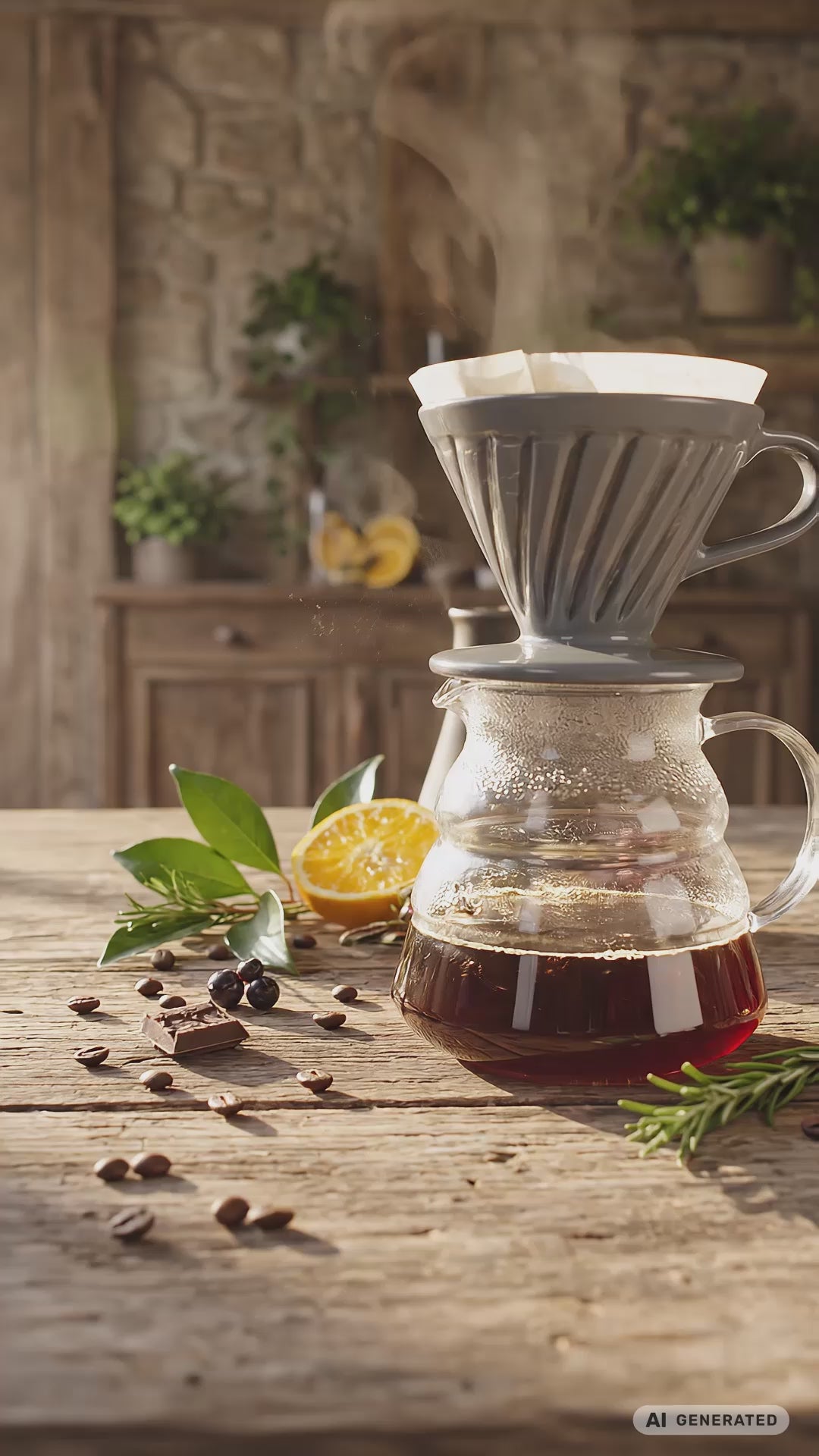 Kurzes Video zur Zubereitung von Filterkaffee mit einem Handfilter.